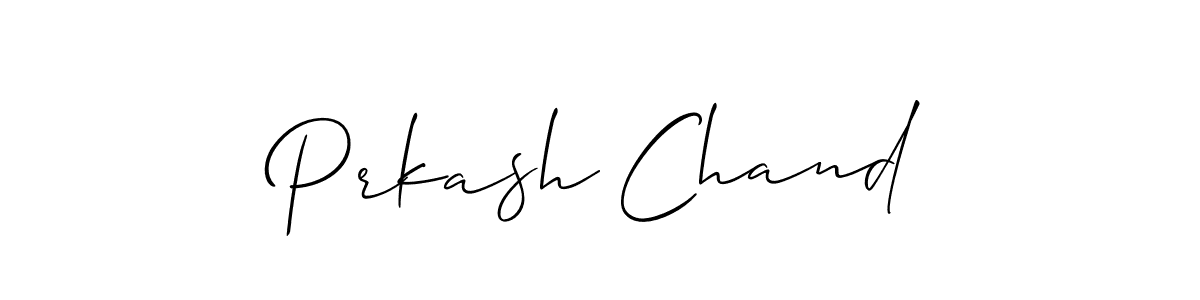 Allison_Script is a professional signature style that is perfect for those who want to add a touch of class to their signature. It is also a great choice for those who want to make their signature more unique. Get Prkash Chand name to fancy signature for free. Prkash Chand signature style 2 images and pictures png