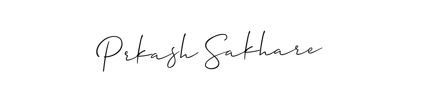 Allison_Script is a professional signature style that is perfect for those who want to add a touch of class to their signature. It is also a great choice for those who want to make their signature more unique. Get Prkash Sakhare name to fancy signature for free. Prkash Sakhare signature style 2 images and pictures png