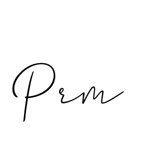 Make a beautiful signature design for name Prm. With this signature (Allison_Script) style, you can create a handwritten signature for free. Prm signature style 2 images and pictures png