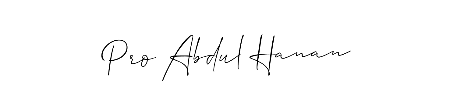 Allison_Script is a professional signature style that is perfect for those who want to add a touch of class to their signature. It is also a great choice for those who want to make their signature more unique. Get Pro Abdul Hanan name to fancy signature for free. Pro Abdul Hanan signature style 2 images and pictures png