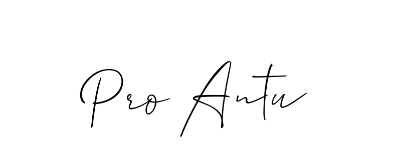 Use a signature maker to create a handwritten signature online. With this signature software, you can design (Allison_Script) your own signature for name Pro Antu. Pro Antu signature style 2 images and pictures png