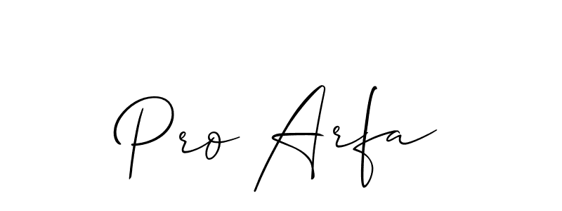 Similarly Allison_Script is the best handwritten signature design. Signature creator online .You can use it as an online autograph creator for name Pro Arfa. Pro Arfa signature style 2 images and pictures png