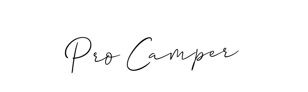 The best way (Allison_Script) to make a short signature is to pick only two or three words in your name. The name Pro Camper include a total of six letters. For converting this name. Pro Camper signature style 2 images and pictures png