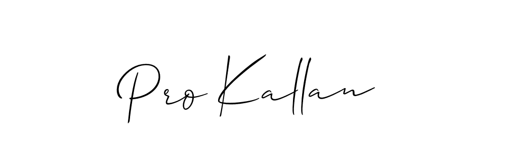 Make a short Pro Kallan signature style. Manage your documents anywhere anytime using Allison_Script. Create and add eSignatures, submit forms, share and send files easily. Pro Kallan signature style 2 images and pictures png