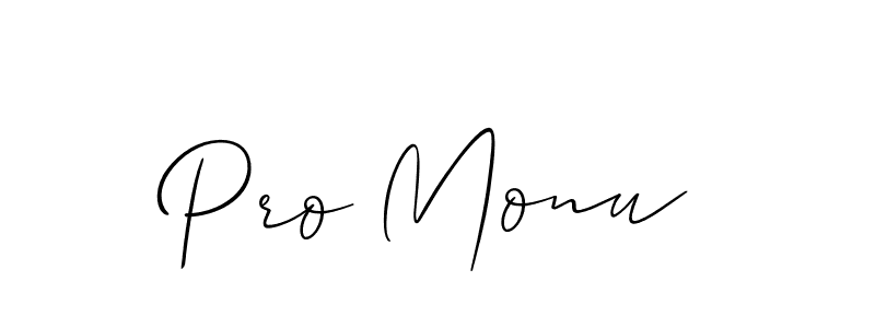 You should practise on your own different ways (Allison_Script) to write your name (Pro Monu) in signature. don't let someone else do it for you. Pro Monu signature style 2 images and pictures png