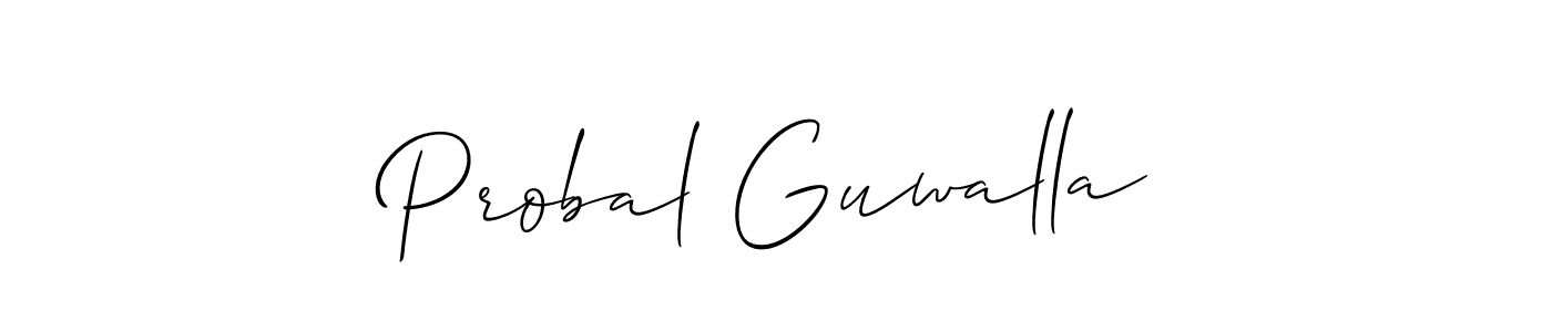 Once you've used our free online signature maker to create your best signature Allison_Script style, it's time to enjoy all of the benefits that Probal Guwalla name signing documents. Probal Guwalla signature style 2 images and pictures png