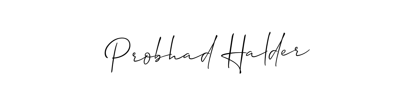 Make a beautiful signature design for name Probhad Halder. With this signature (Allison_Script) style, you can create a handwritten signature for free. Probhad Halder signature style 2 images and pictures png