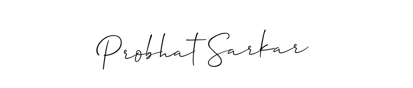 Use a signature maker to create a handwritten signature online. With this signature software, you can design (Allison_Script) your own signature for name Probhat Sarkar. Probhat Sarkar signature style 2 images and pictures png