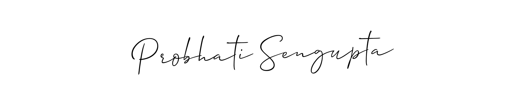 It looks lik you need a new signature style for name Probhati Sengupta. Design unique handwritten (Allison_Script) signature with our free signature maker in just a few clicks. Probhati Sengupta signature style 2 images and pictures png