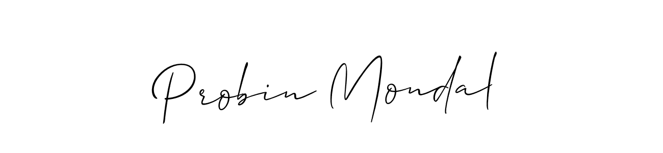 Design your own signature with our free online signature maker. With this signature software, you can create a handwritten (Allison_Script) signature for name Probin Mondal. Probin Mondal signature style 2 images and pictures png