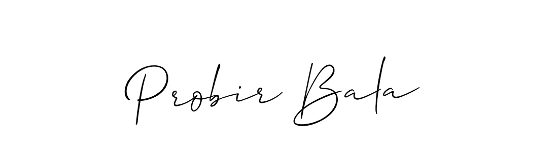 How to make Probir Bala name signature. Use Allison_Script style for creating short signs online. This is the latest handwritten sign. Probir Bala signature style 2 images and pictures png