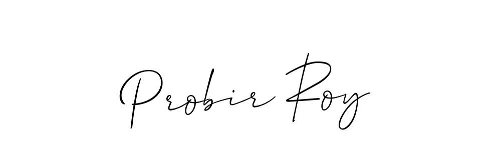 Create a beautiful signature design for name Probir Roy. With this signature (Allison_Script) fonts, you can make a handwritten signature for free. Probir Roy signature style 2 images and pictures png