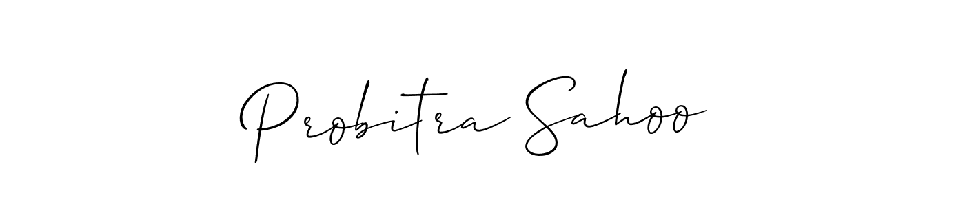 How to make Probitra Sahoo signature? Allison_Script is a professional autograph style. Create handwritten signature for Probitra Sahoo name. Probitra Sahoo signature style 2 images and pictures png