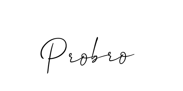 Also You can easily find your signature by using the search form. We will create Probro name handwritten signature images for you free of cost using Allison_Script sign style. Probro signature style 2 images and pictures png