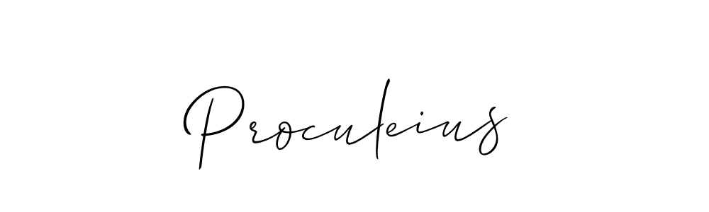 if you are searching for the best signature style for your name Proculeius. so please give up your signature search. here we have designed multiple signature styles  using Allison_Script. Proculeius signature style 2 images and pictures png