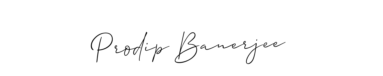 How to make Prodip Banerjee signature? Allison_Script is a professional autograph style. Create handwritten signature for Prodip Banerjee name. Prodip Banerjee signature style 2 images and pictures png