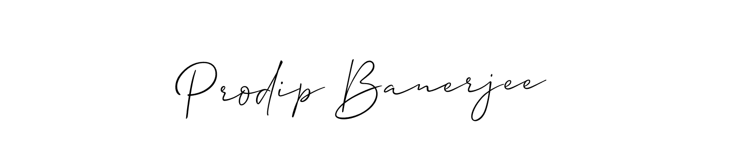 Design your own signature with our free online signature maker. With this signature software, you can create a handwritten (Allison_Script) signature for name Prodip Banerjee. Prodip Banerjee signature style 2 images and pictures png