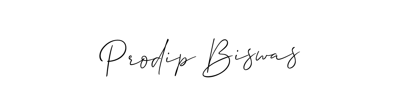 Use a signature maker to create a handwritten signature online. With this signature software, you can design (Allison_Script) your own signature for name Prodip Biswas. Prodip Biswas signature style 2 images and pictures png