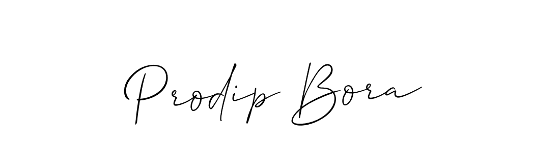 Use a signature maker to create a handwritten signature online. With this signature software, you can design (Allison_Script) your own signature for name Prodip Bora. Prodip Bora signature style 2 images and pictures png