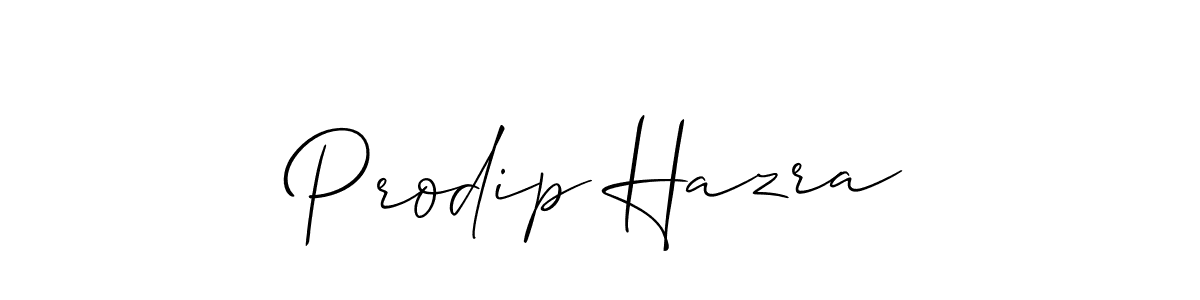 How to make Prodip Hazra name signature. Use Allison_Script style for creating short signs online. This is the latest handwritten sign. Prodip Hazra signature style 2 images and pictures png