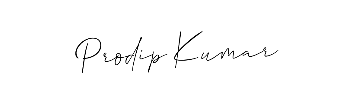 How to make Prodip Kumar name signature. Use Allison_Script style for creating short signs online. This is the latest handwritten sign. Prodip Kumar signature style 2 images and pictures png