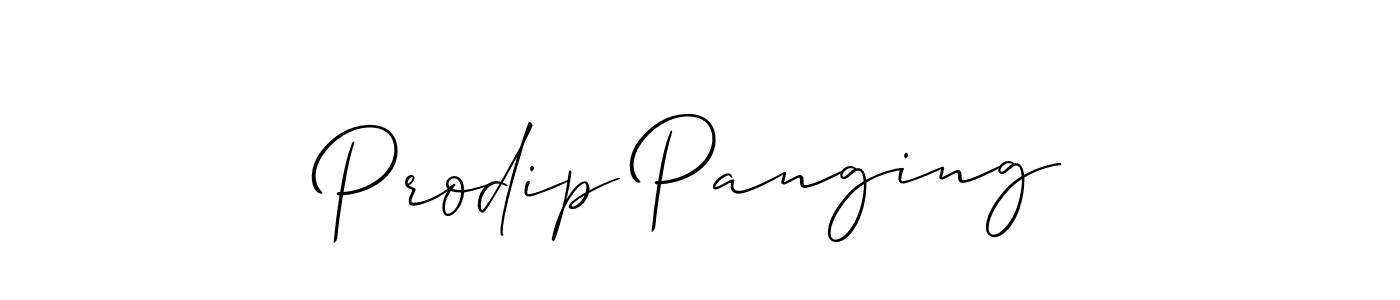 It looks lik you need a new signature style for name Prodip Panging. Design unique handwritten (Allison_Script) signature with our free signature maker in just a few clicks. Prodip Panging signature style 2 images and pictures png