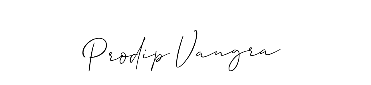 Allison_Script is a professional signature style that is perfect for those who want to add a touch of class to their signature. It is also a great choice for those who want to make their signature more unique. Get Prodip Vangra name to fancy signature for free. Prodip Vangra signature style 2 images and pictures png