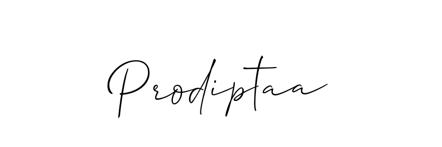 Make a beautiful signature design for name Prodiptaa. With this signature (Allison_Script) style, you can create a handwritten signature for free. Prodiptaa signature style 2 images and pictures png