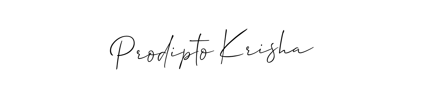 Use a signature maker to create a handwritten signature online. With this signature software, you can design (Allison_Script) your own signature for name Prodipto Krisha. Prodipto Krisha signature style 2 images and pictures png