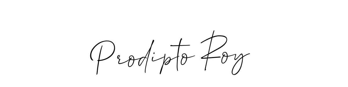 The best way (Allison_Script) to make a short signature is to pick only two or three words in your name. The name Prodipto Roy include a total of six letters. For converting this name. Prodipto Roy signature style 2 images and pictures png