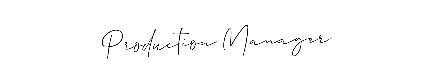 How to make Production Manager name signature. Use Allison_Script style for creating short signs online. This is the latest handwritten sign. Production Manager signature style 2 images and pictures png