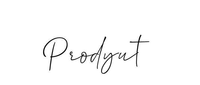 Once you've used our free online signature maker to create your best signature Allison_Script style, it's time to enjoy all of the benefits that Prodyut name signing documents. Prodyut signature style 2 images and pictures png