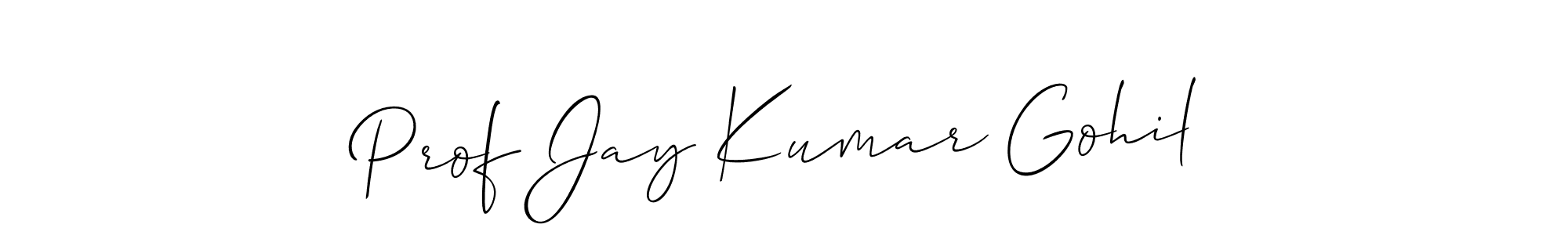 It looks lik you need a new signature style for name Prof Jay Kumar Gohil. Design unique handwritten (Allison_Script) signature with our free signature maker in just a few clicks. Prof Jay Kumar Gohil signature style 2 images and pictures png