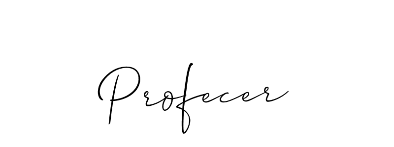 Create a beautiful signature design for name Profecer. With this signature (Allison_Script) fonts, you can make a handwritten signature for free. Profecer signature style 2 images and pictures png