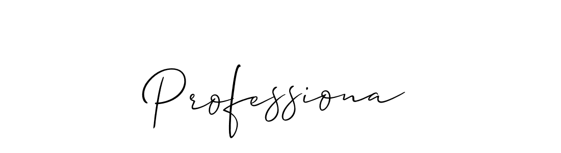 Use a signature maker to create a handwritten signature online. With this signature software, you can design (Allison_Script) your own signature for name Professiona. Professiona signature style 2 images and pictures png