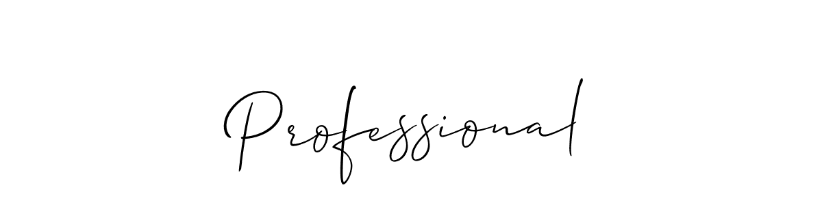 Use a signature maker to create a handwritten signature online. With this signature software, you can design (Allison_Script) your own signature for name Professional. Professional signature style 2 images and pictures png