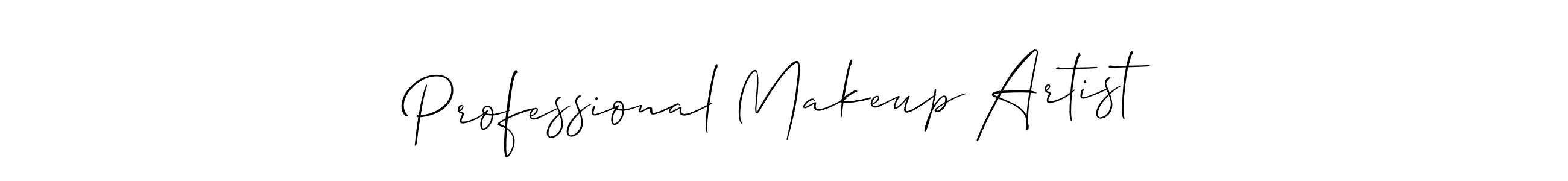 Professional Makeup Artist stylish signature style. Best Handwritten Sign (Allison_Script) for my name. Handwritten Signature Collection Ideas for my name Professional Makeup Artist. Professional Makeup Artist signature style 2 images and pictures png