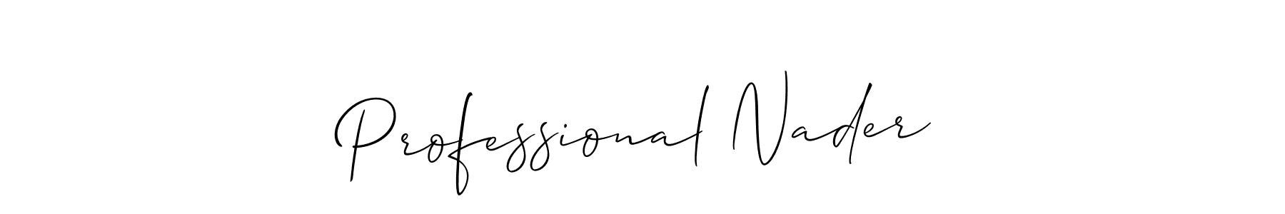 Create a beautiful signature design for name Professional Nader. With this signature (Allison_Script) fonts, you can make a handwritten signature for free. Professional Nader signature style 2 images and pictures png