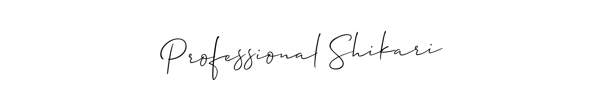 How to make Professional Shikari signature? Allison_Script is a professional autograph style. Create handwritten signature for Professional Shikari name. Professional Shikari signature style 2 images and pictures png
