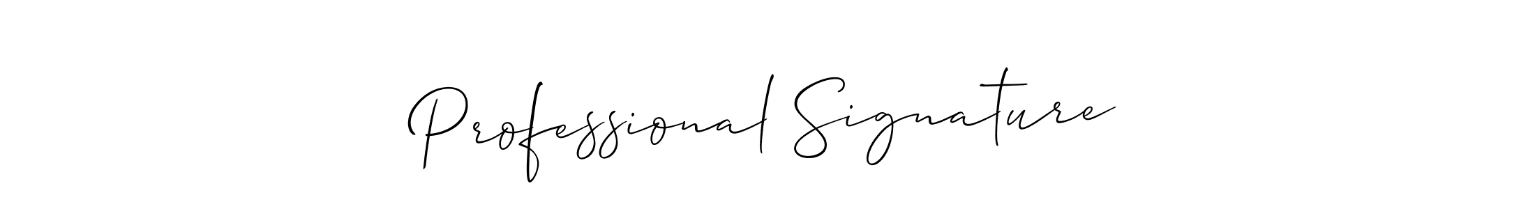 Design your own signature with our free online signature maker. With this signature software, you can create a handwritten (Allison_Script) signature for name Professional Signature. Professional Signature signature style 2 images and pictures png