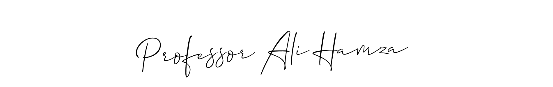 How to make Professor Ali Hamza name signature. Use Allison_Script style for creating short signs online. This is the latest handwritten sign. Professor Ali Hamza signature style 2 images and pictures png