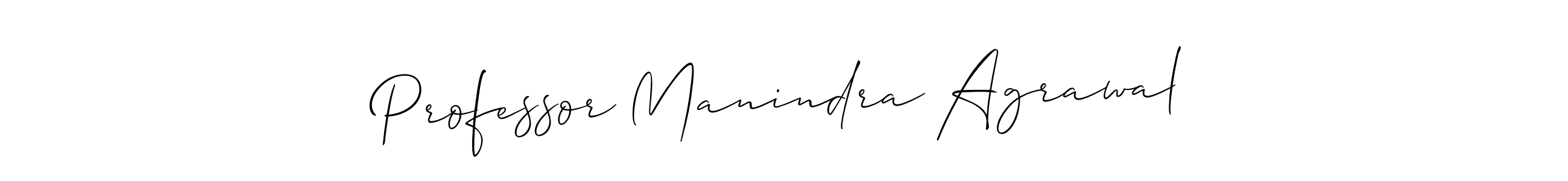 Use a signature maker to create a handwritten signature online. With this signature software, you can design (Allison_Script) your own signature for name Professor Manindra Agrawal. Professor Manindra Agrawal signature style 2 images and pictures png