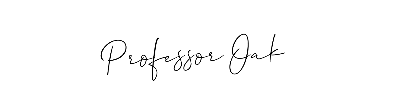 Make a beautiful signature design for name Professor Oak. With this signature (Allison_Script) style, you can create a handwritten signature for free. Professor Oak signature style 2 images and pictures png