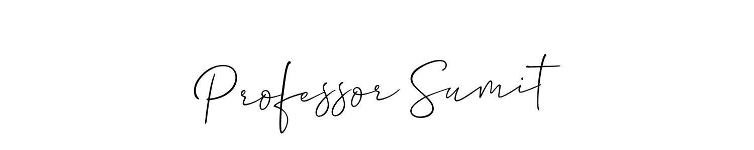 Make a beautiful signature design for name Professor Sumit. With this signature (Allison_Script) style, you can create a handwritten signature for free. Professor Sumit signature style 2 images and pictures png