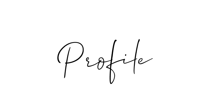 Design your own signature with our free online signature maker. With this signature software, you can create a handwritten (Allison_Script) signature for name Profile. Profile signature style 2 images and pictures png