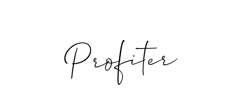 Create a beautiful signature design for name Profiter. With this signature (Allison_Script) fonts, you can make a handwritten signature for free. Profiter signature style 2 images and pictures png
