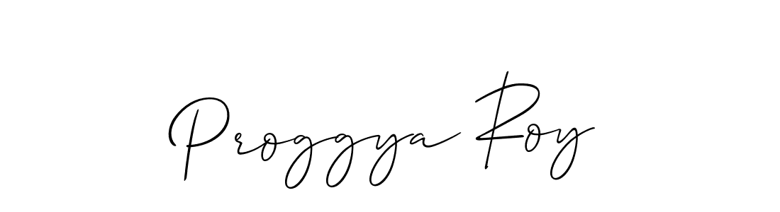 Create a beautiful signature design for name Proggya Roy. With this signature (Allison_Script) fonts, you can make a handwritten signature for free. Proggya Roy signature style 2 images and pictures png