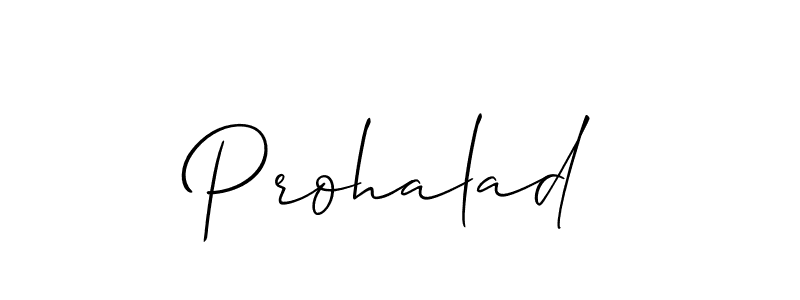 Create a beautiful signature design for name Prohalad. With this signature (Allison_Script) fonts, you can make a handwritten signature for free. Prohalad signature style 2 images and pictures png