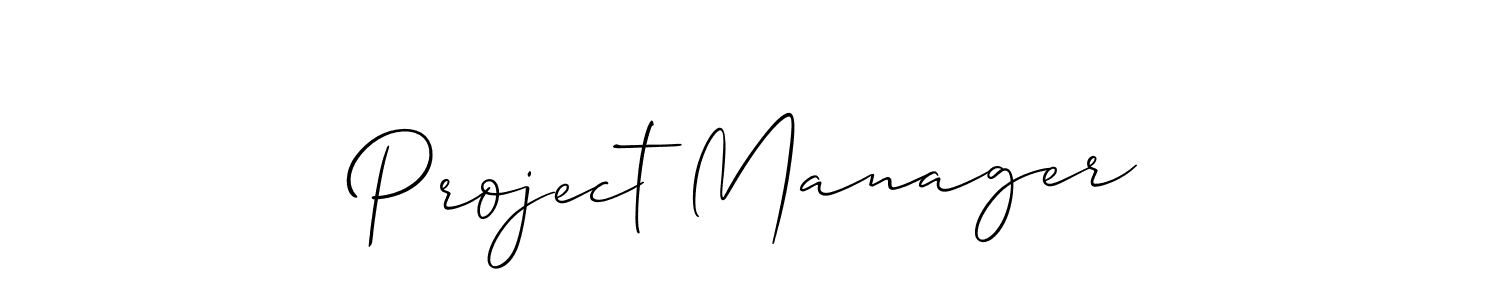 It looks lik you need a new signature style for name Project Manager. Design unique handwritten (Allison_Script) signature with our free signature maker in just a few clicks. Project Manager signature style 2 images and pictures png