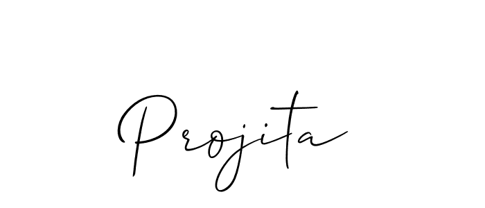 Make a beautiful signature design for name Projita. With this signature (Allison_Script) style, you can create a handwritten signature for free. Projita signature style 2 images and pictures png